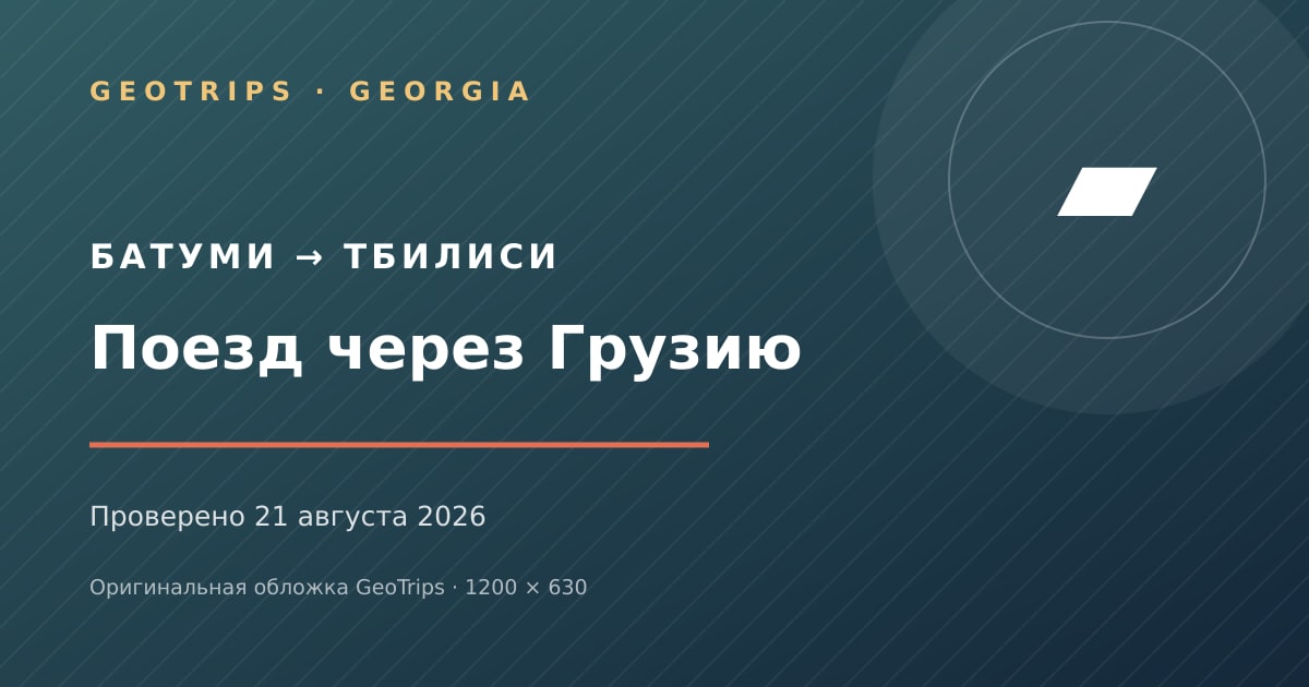 Оригинальная обложка GeoTrips: Билет Батуми — Тбилиси