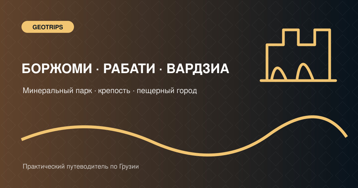 Оригинальная обложка GeoTrips: Боржоми, крепость Рабати и скальные ярусы Вардзиа