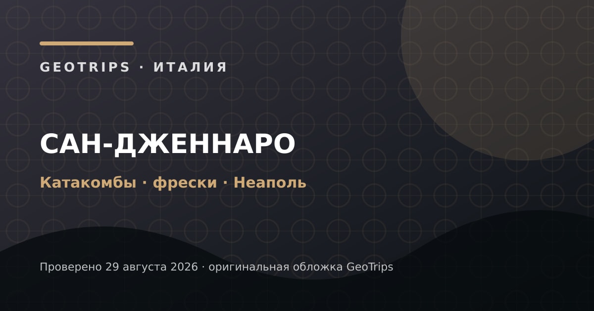Оригинальная обложка GeoTrips 1200×630: Катакомбы Сан-Дженнаро