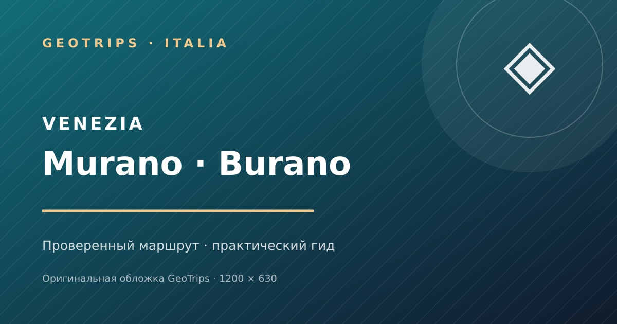 Оригинальная обложка GeoTrips: Мурано и Бурано на лодке