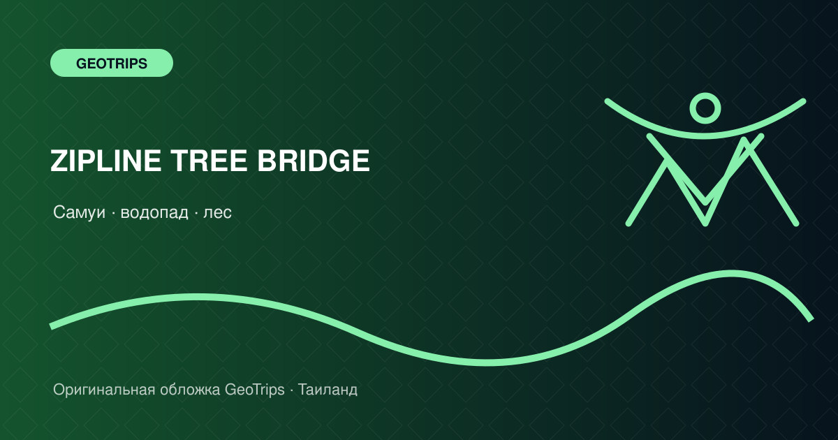 Оригинальная обложка GeoTrips: Зиплайн Tree Bridge на Самуи