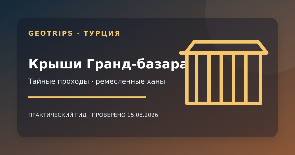 Оригинальная обложка GeoTrips: крыши и внутренние дворы Гранд-базара в Стамбуле