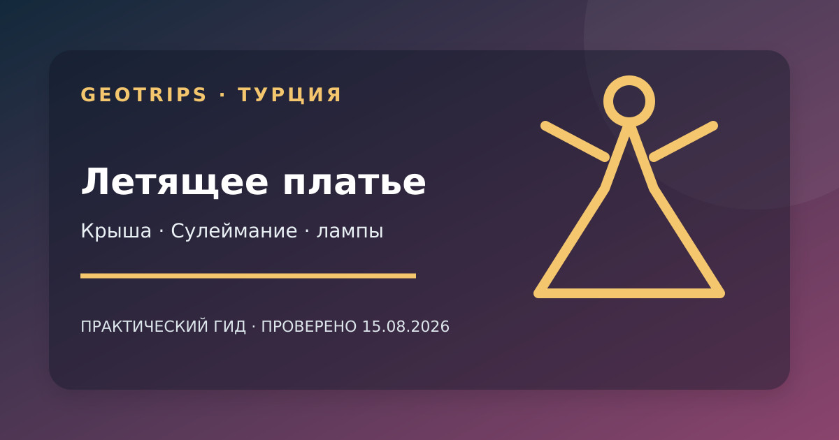 Оригинальная обложка GeoTrips: летящее платье на крыше с силуэтом Стамбула