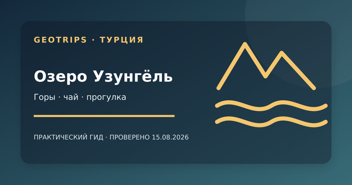 Оригинальная обложка GeoTrips: озеро Узунгёль среди лесистых гор и чайные листья
